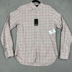 BONOBOS‎ Ewan Plaid Festival Shirt Fuchsia Slim Fit Mens Size M
